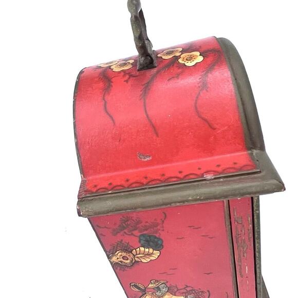 Vintage Elliott Of London Mantle Clock - Red Hand Painted Asian - Picture 6 of 8